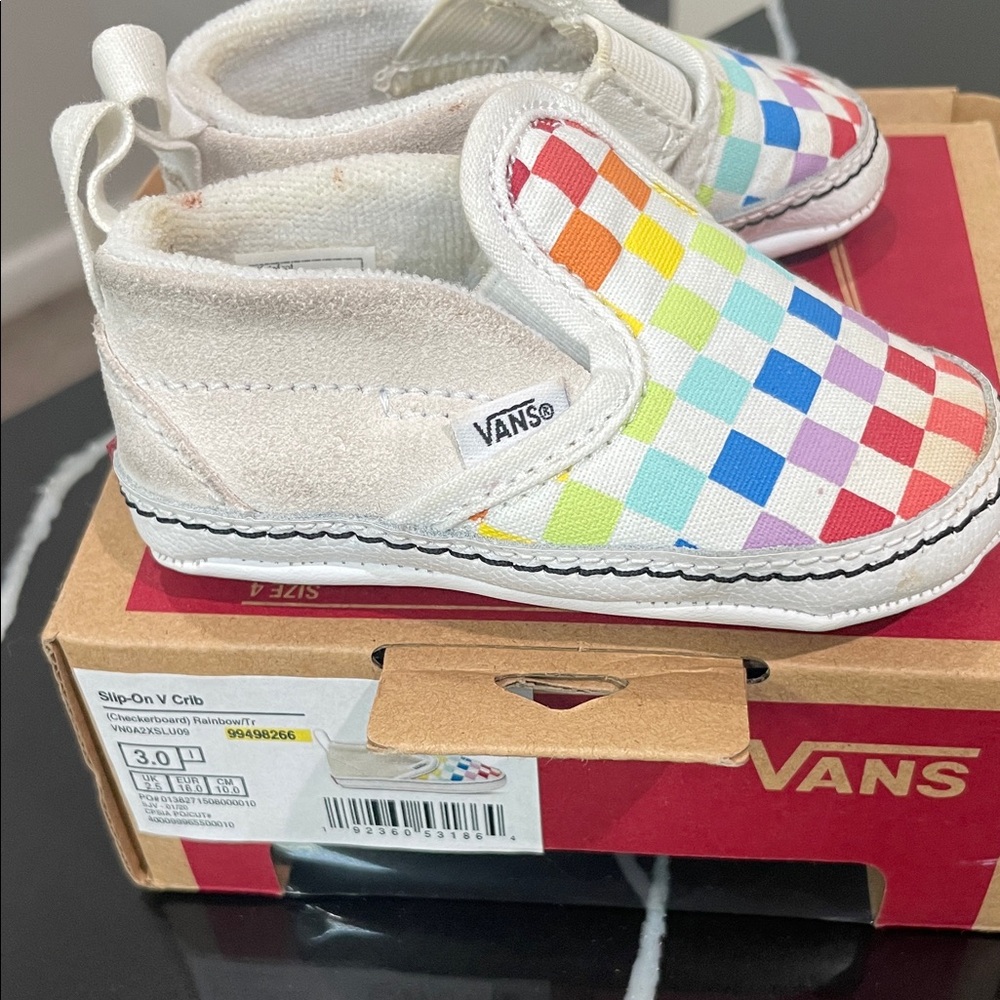 Vans Crib shoe/ Slip-On Sneakers - Colorful Checkered